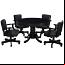Black Finish with optional swivel chairs