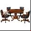 Chestnut Finish with Optional Swivel Chairs