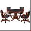 English Tudor Finish with Optional Swivel Chairs