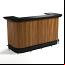 Matte Walnut / Black Cocktail Bar with Foot Rail